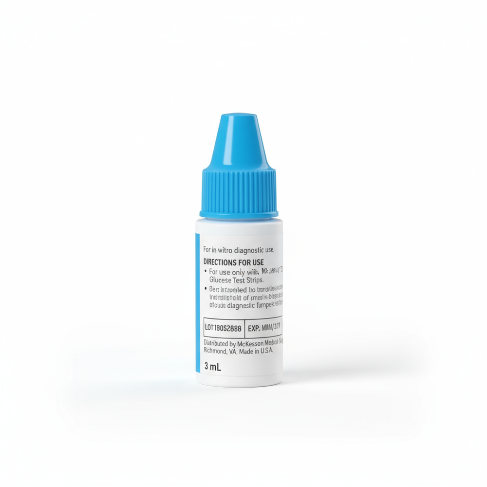 Back label of control solution