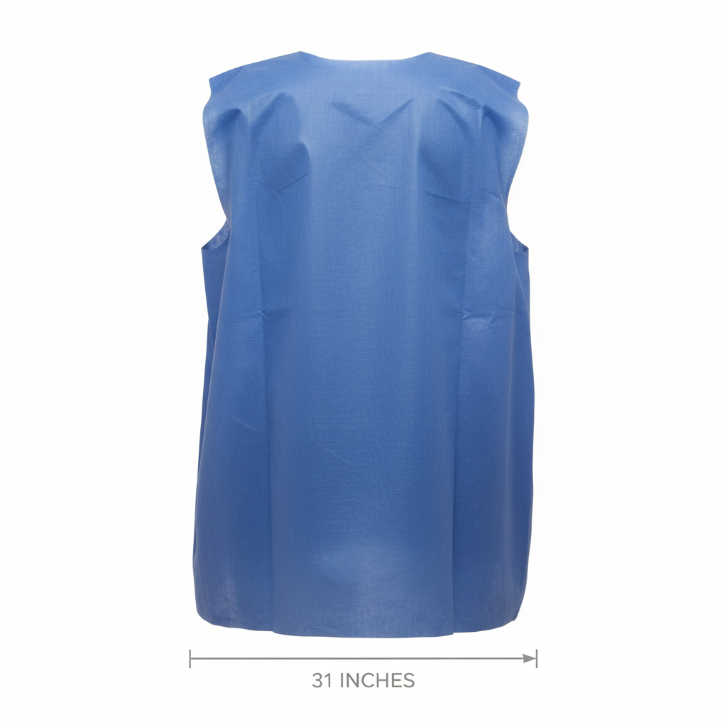 Back view of exam vest