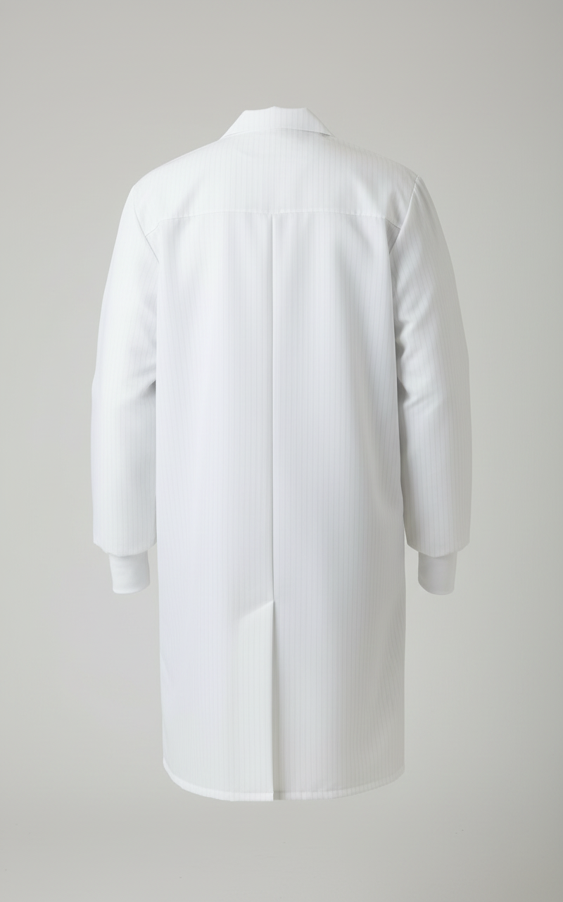 Back view showing full length and garment drape