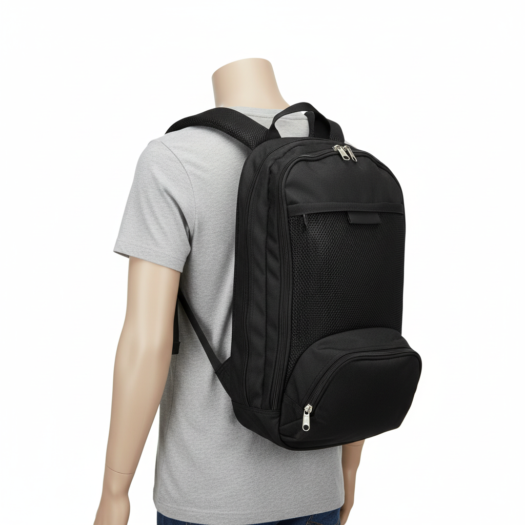 Backpack worn on shoulders