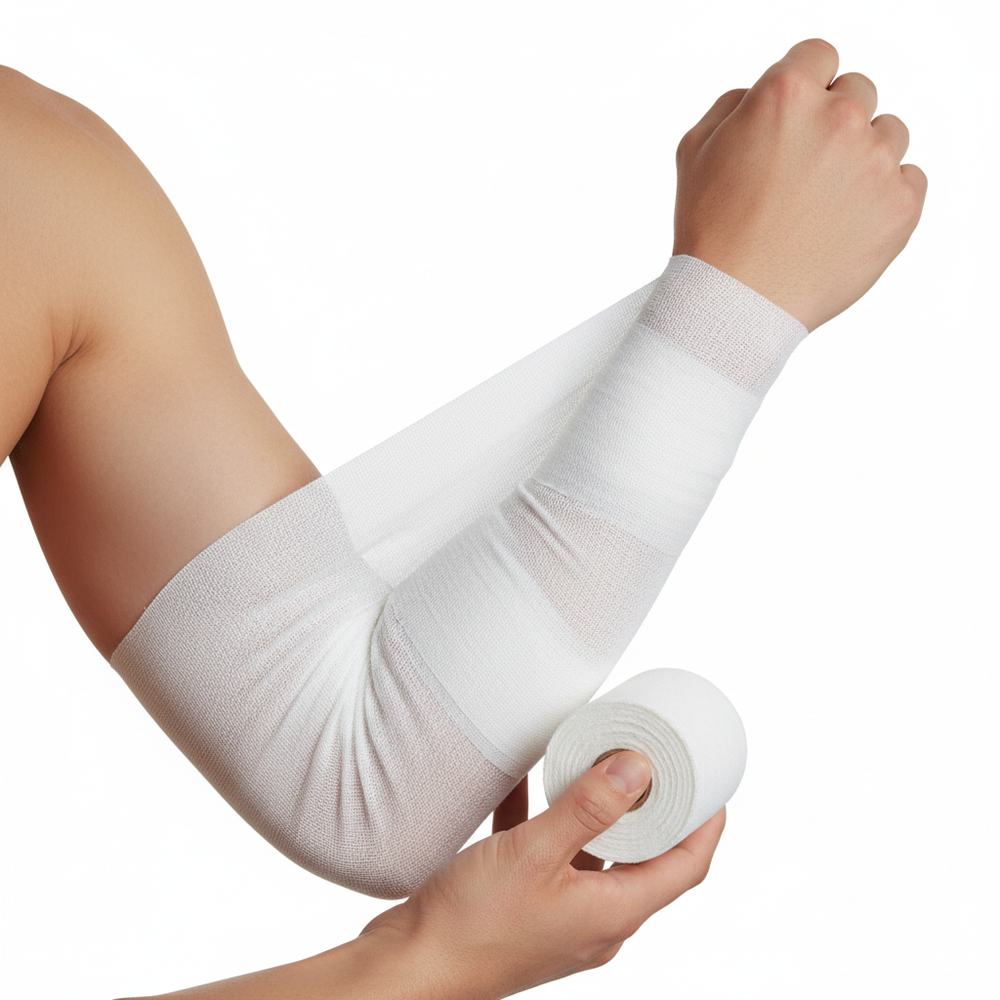 Bandage wrapped on limb