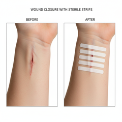 Before and after wound closure