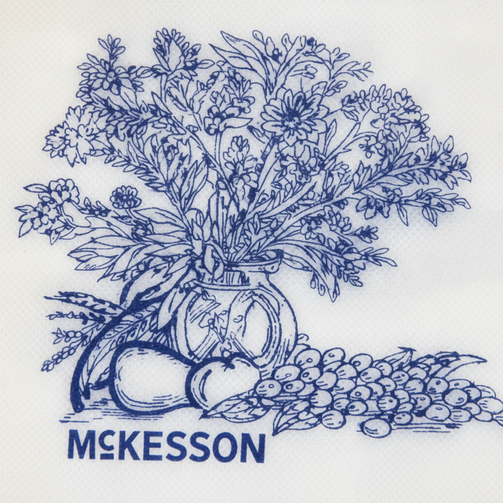 Blue Floral Pattern Detail