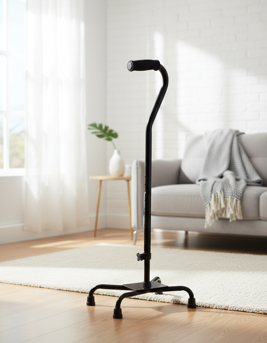 Cane standing upright on its own