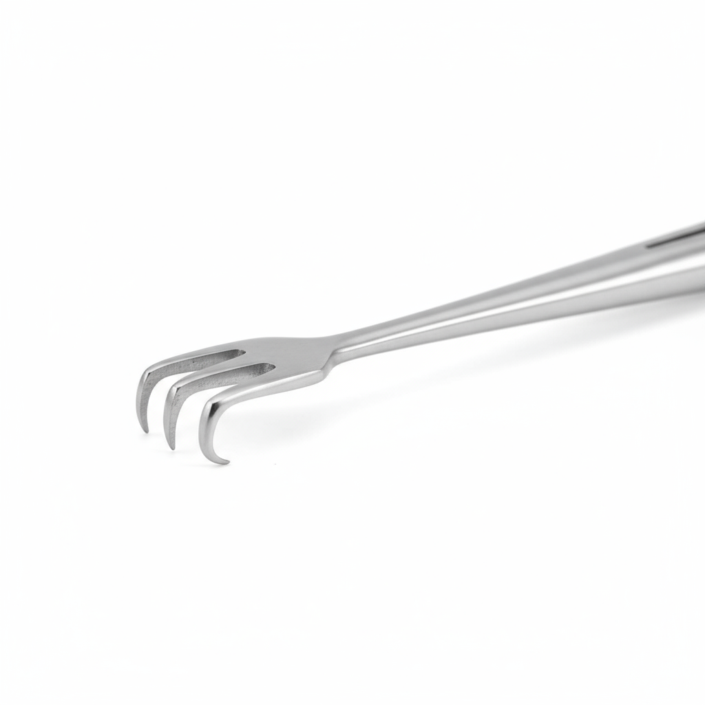 Close-up detail of 3-prong blunt end