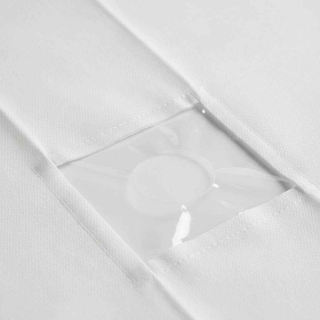 Close-up detail of surgical drape