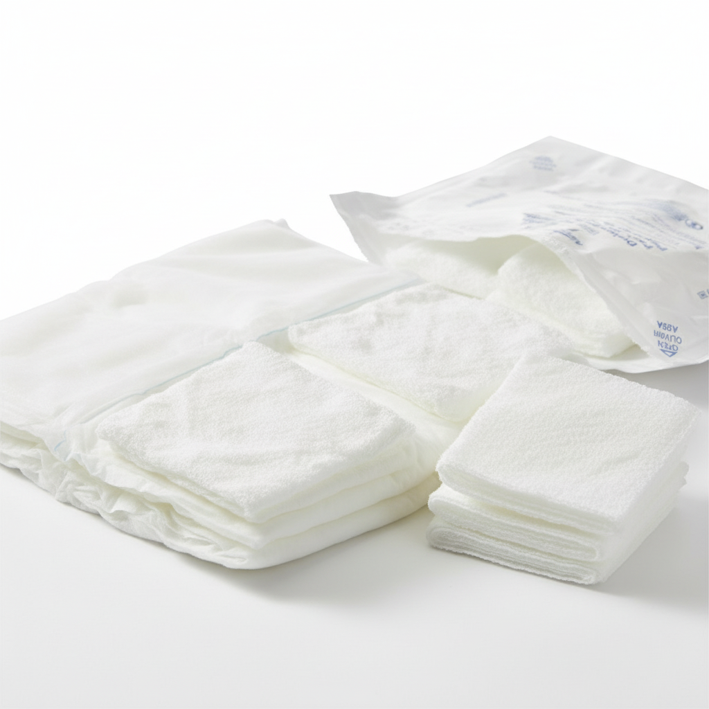 Close-up detail of wound drainage pack