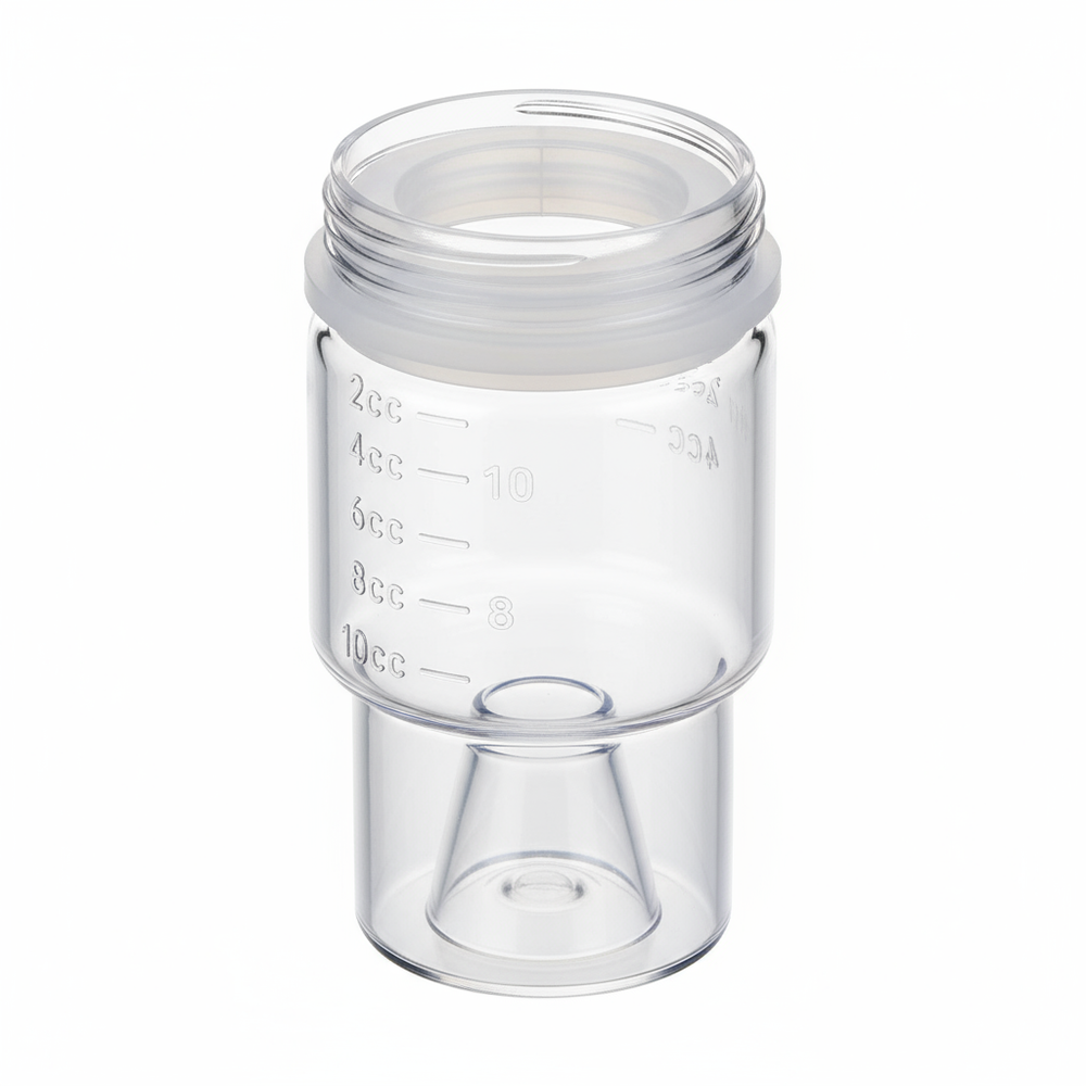 Close-up of 10cc bowl with graduations