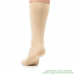 Close-up of anatomical heel design