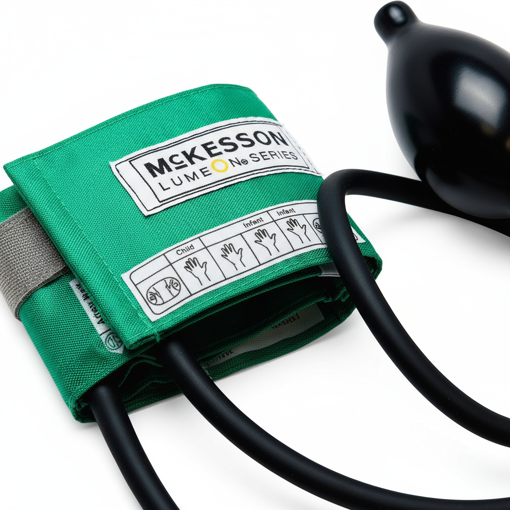 Close-up of cuff with size guide markings