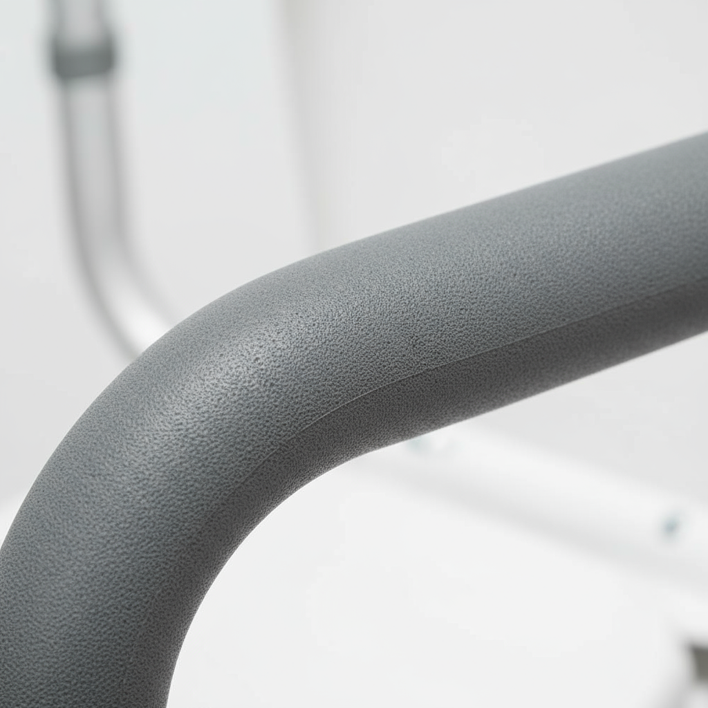 Close-up of cushioned handles