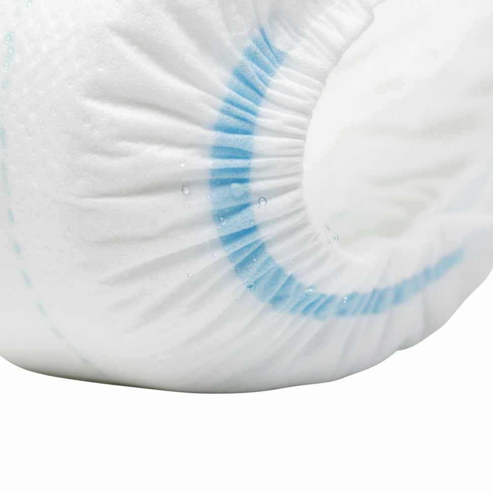 Close-up of elasticized leg openings