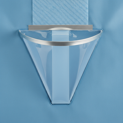 Close-up of fluid collection pouch