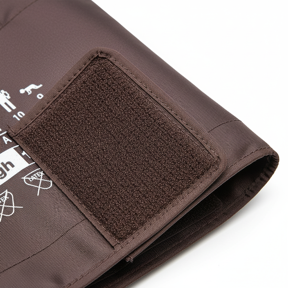 Close-up of hook and loop fastening mechanism