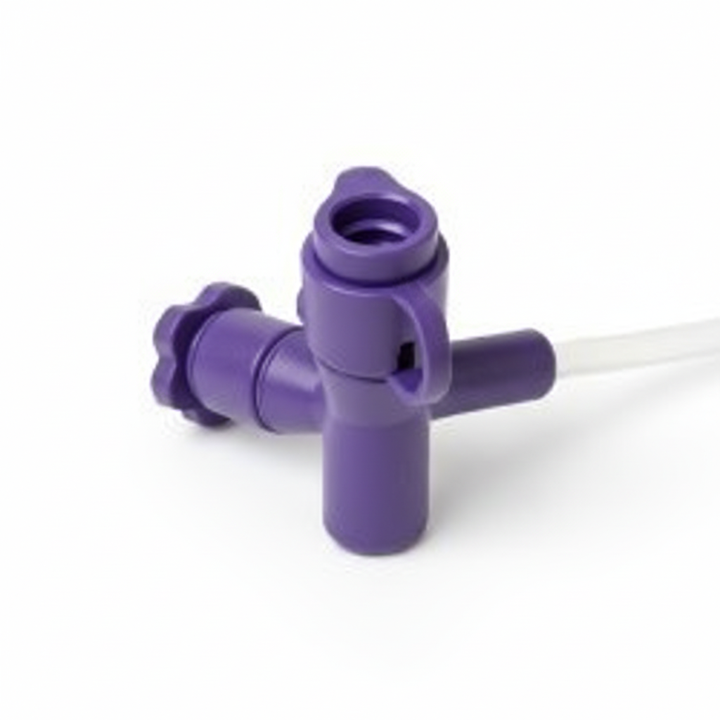 Close-up of ISO 80369-3 ENFit connector