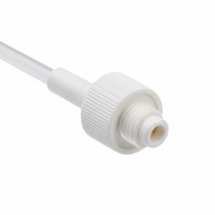 Close-up of luer lock connection