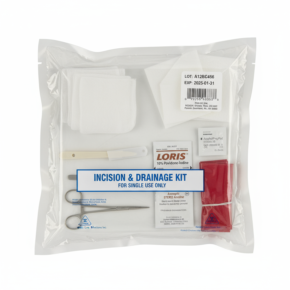 Close-up of sterile packaging
