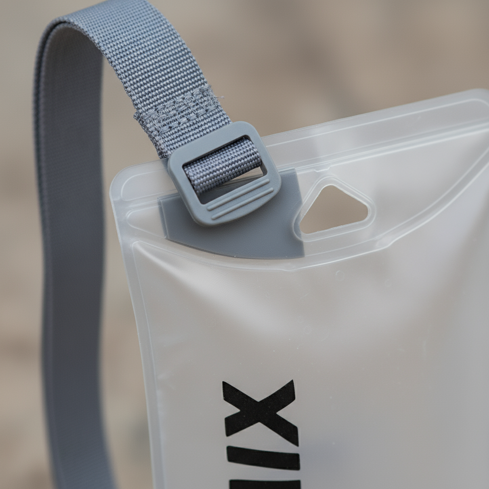 Close-up of strap mechanism