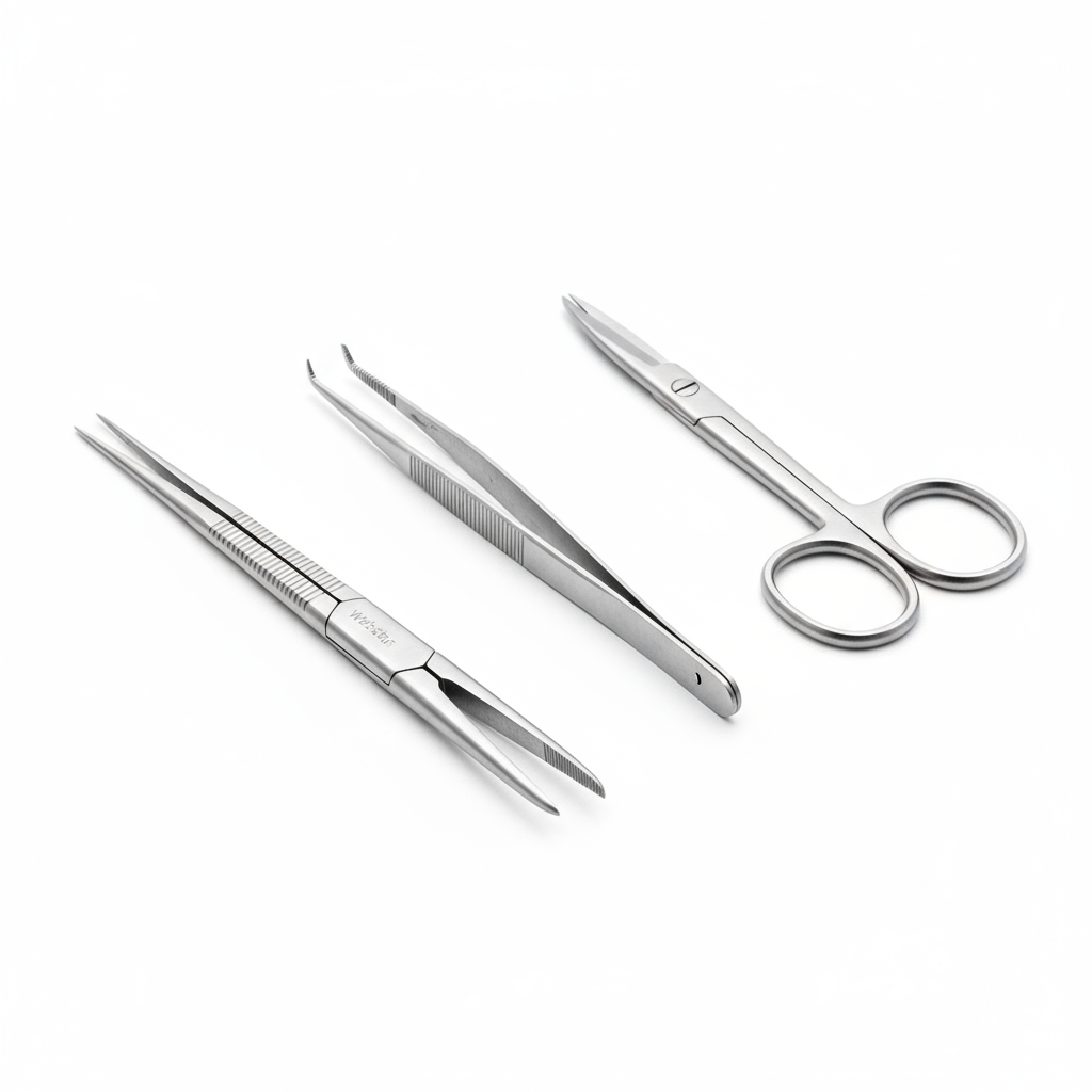 Close-up of surgical instruments