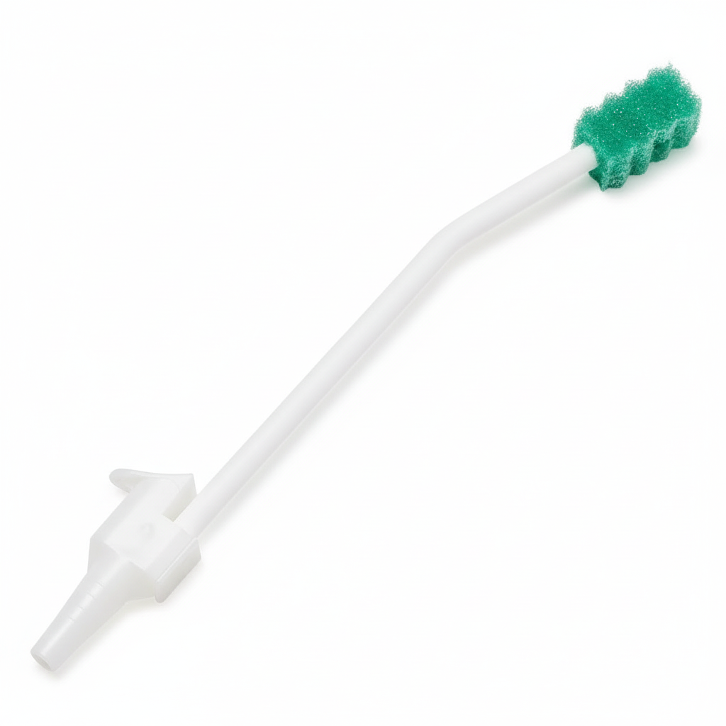 Close-up of thumb port and foam tip