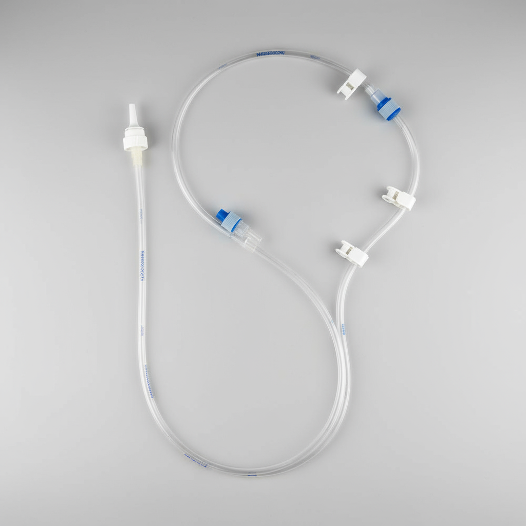 Complete IV extension set view