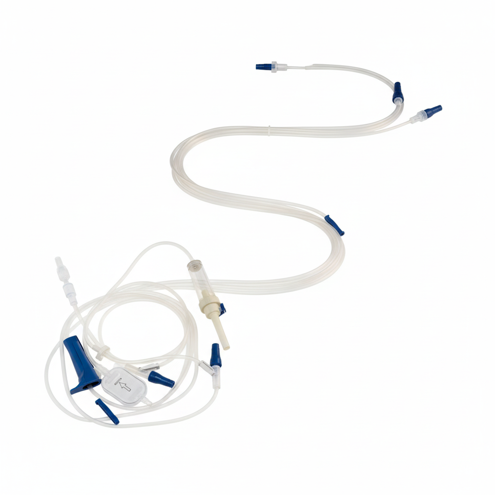 Complete IV set layout