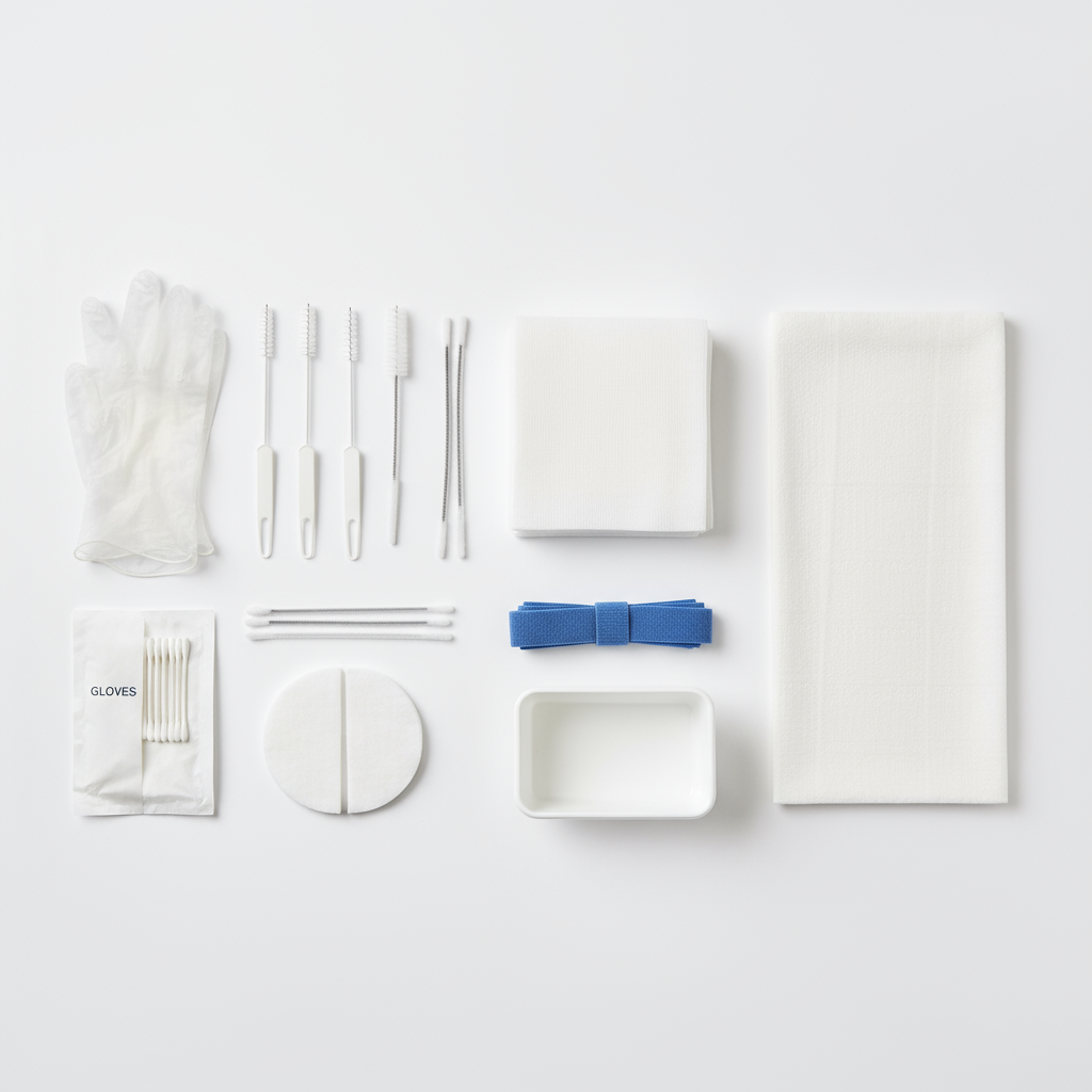 Complete kit contents laid out