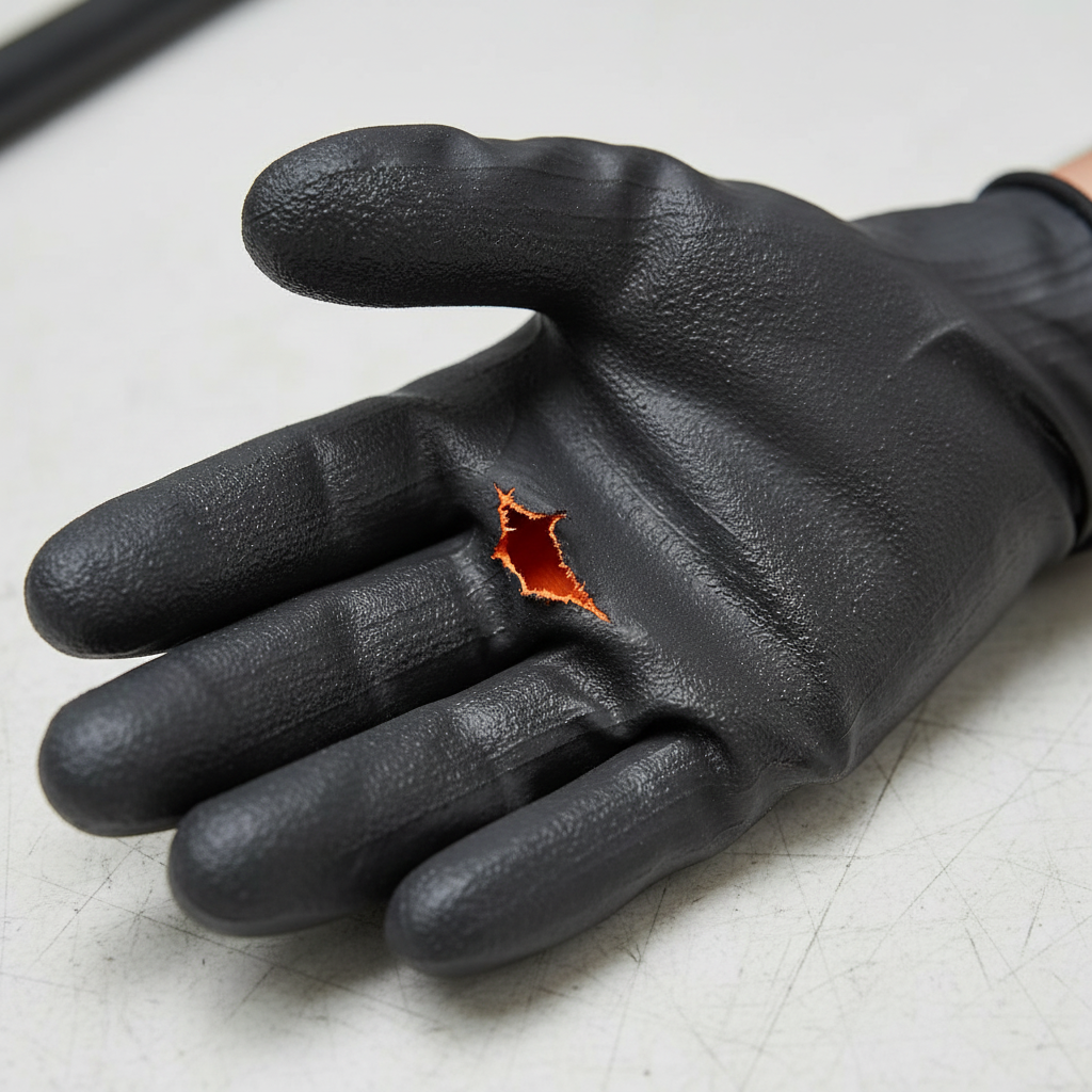 Contrasting Layer Visible Through Tear