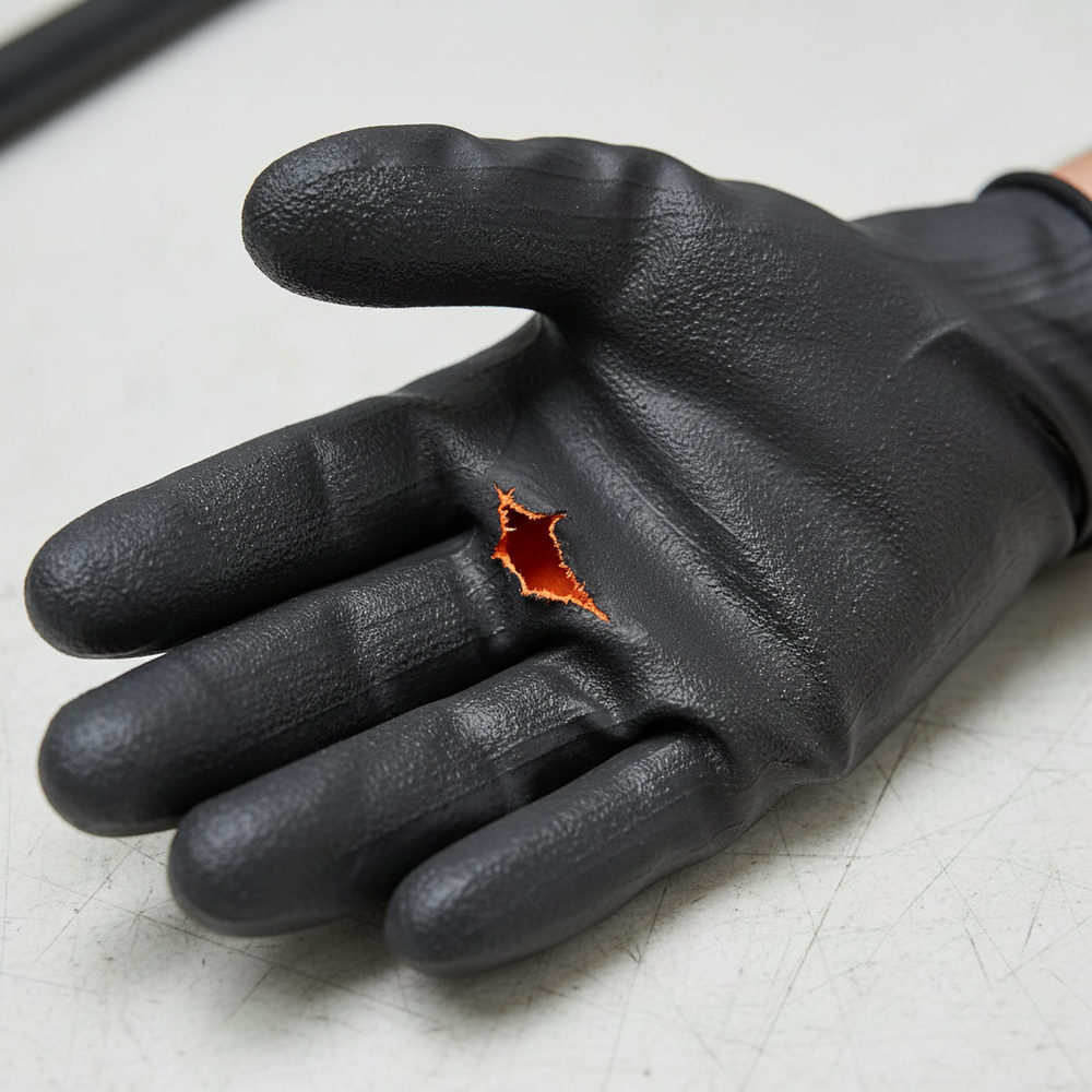 Contrasting Layer Visible Through Tear