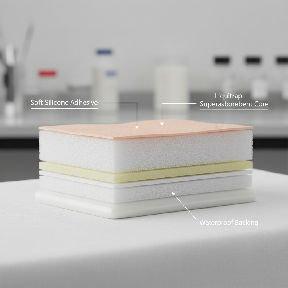 Cross-section showing multi-layer design
