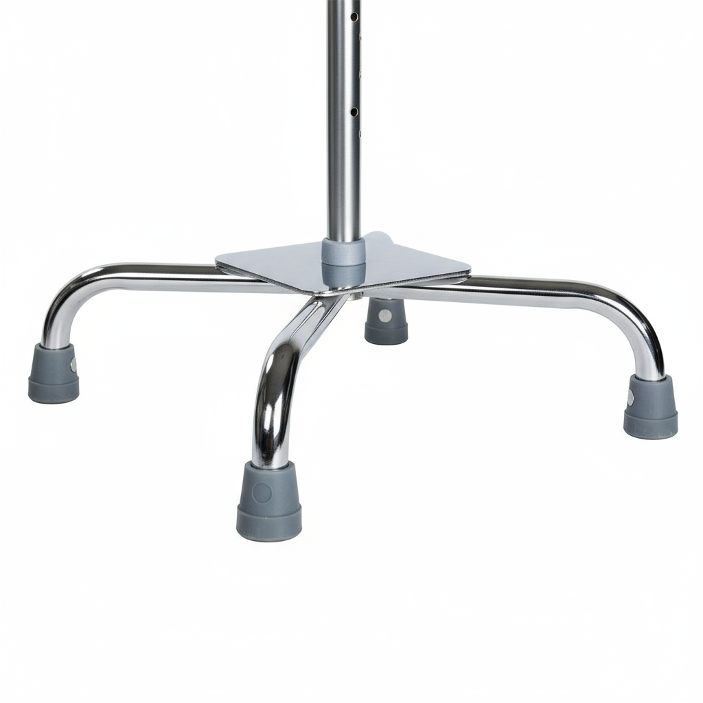 Detail of quad base with reinforced rubber tips