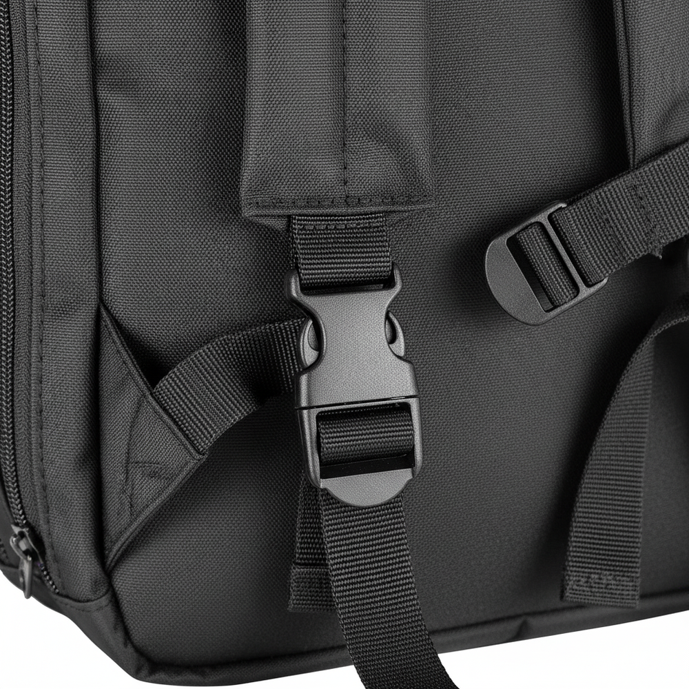 Detail shot of polypropylene buckles and straps