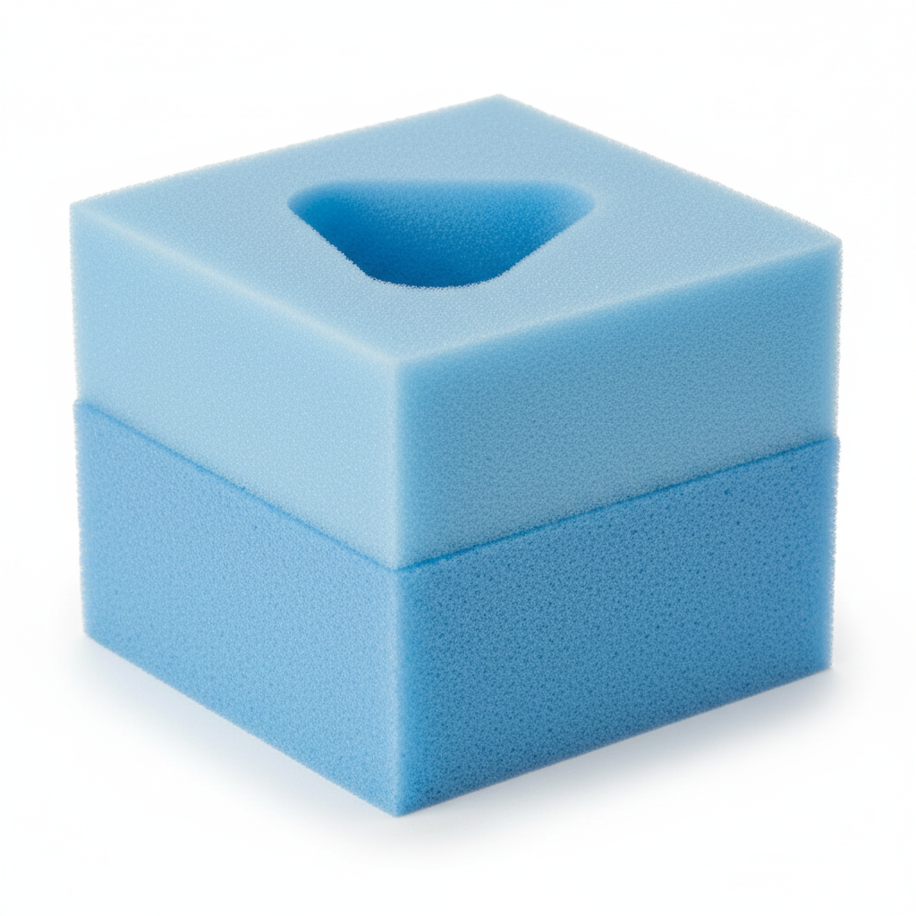 Dual-layer foam texture close-up