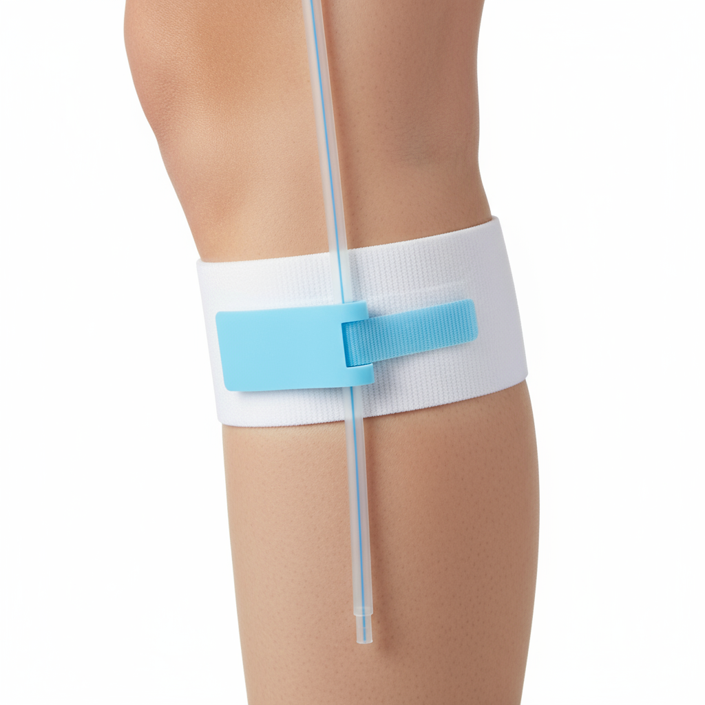 Dual-locking tabs securing catheter tubing