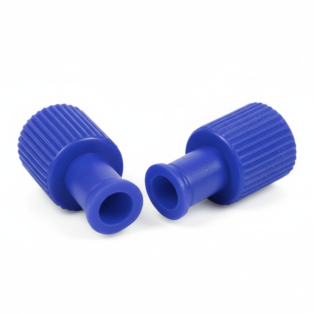 Dual luer lock detail