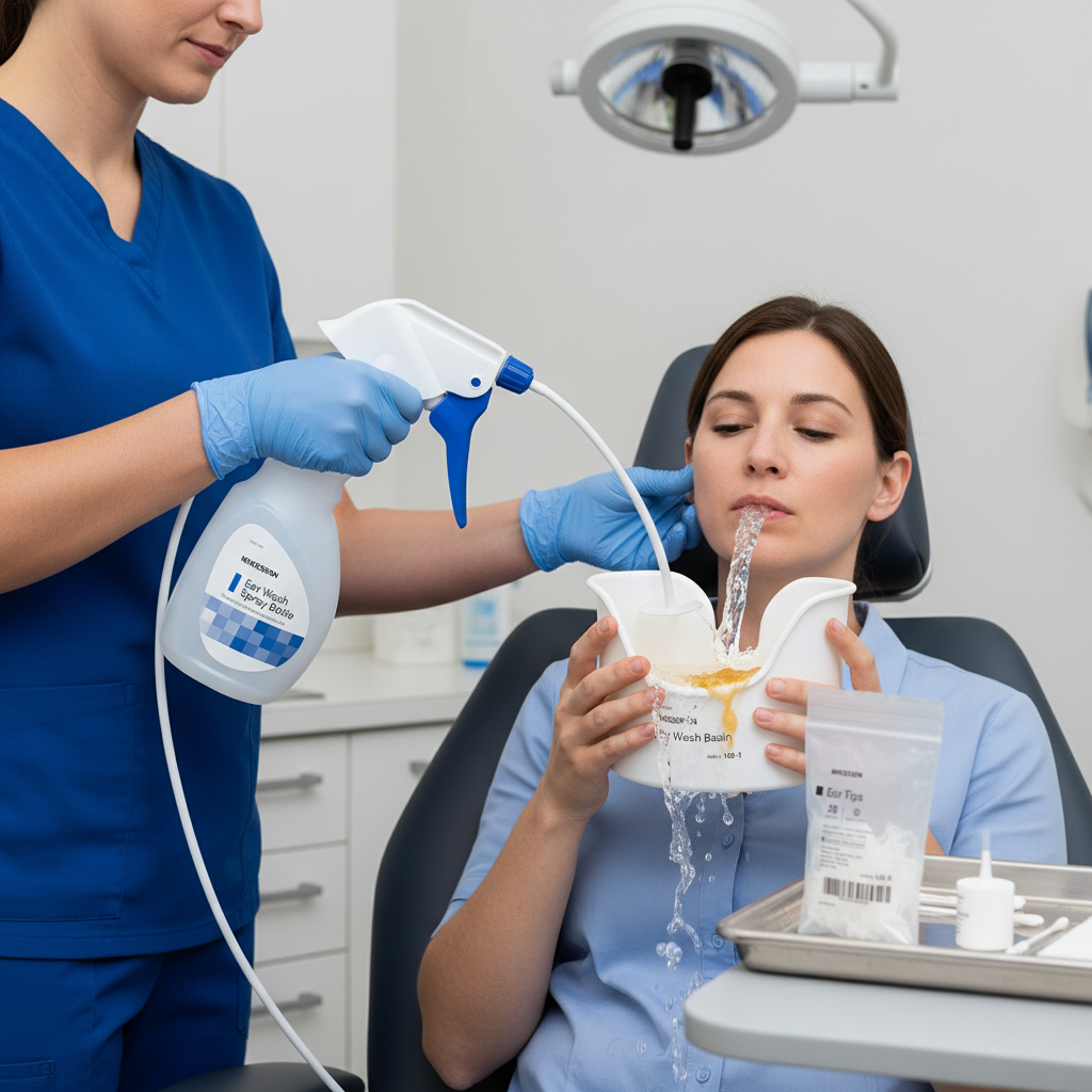 Ear irrigation procedure