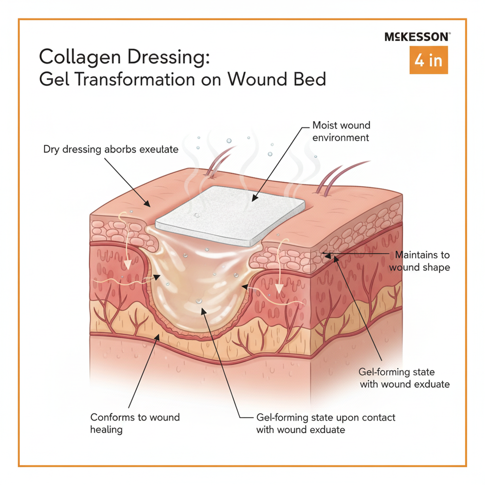 Educational diagram of gel formation