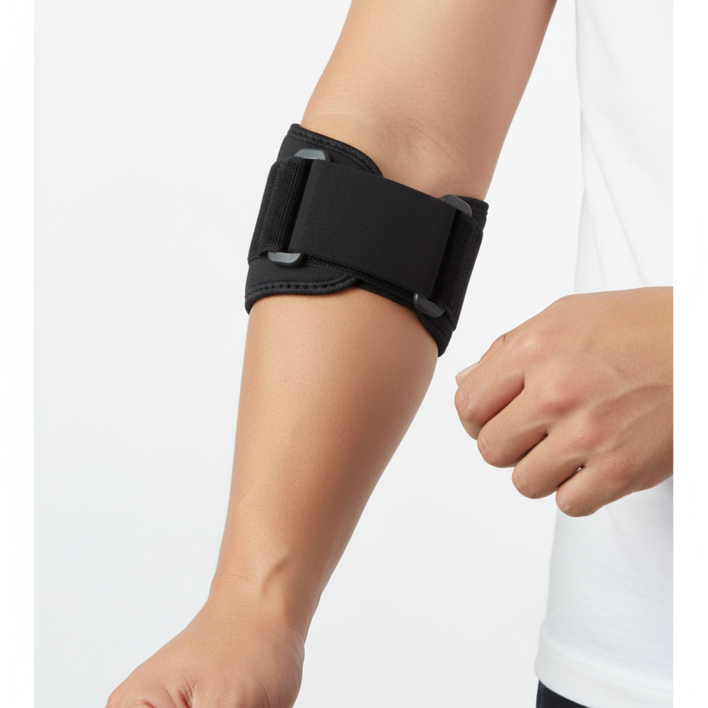 Elbow support being worn