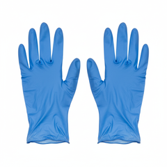 Flat lay pair of gloves