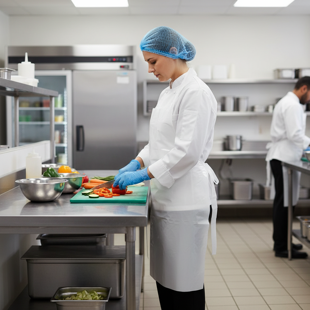 Food Service Worker in Kitchen