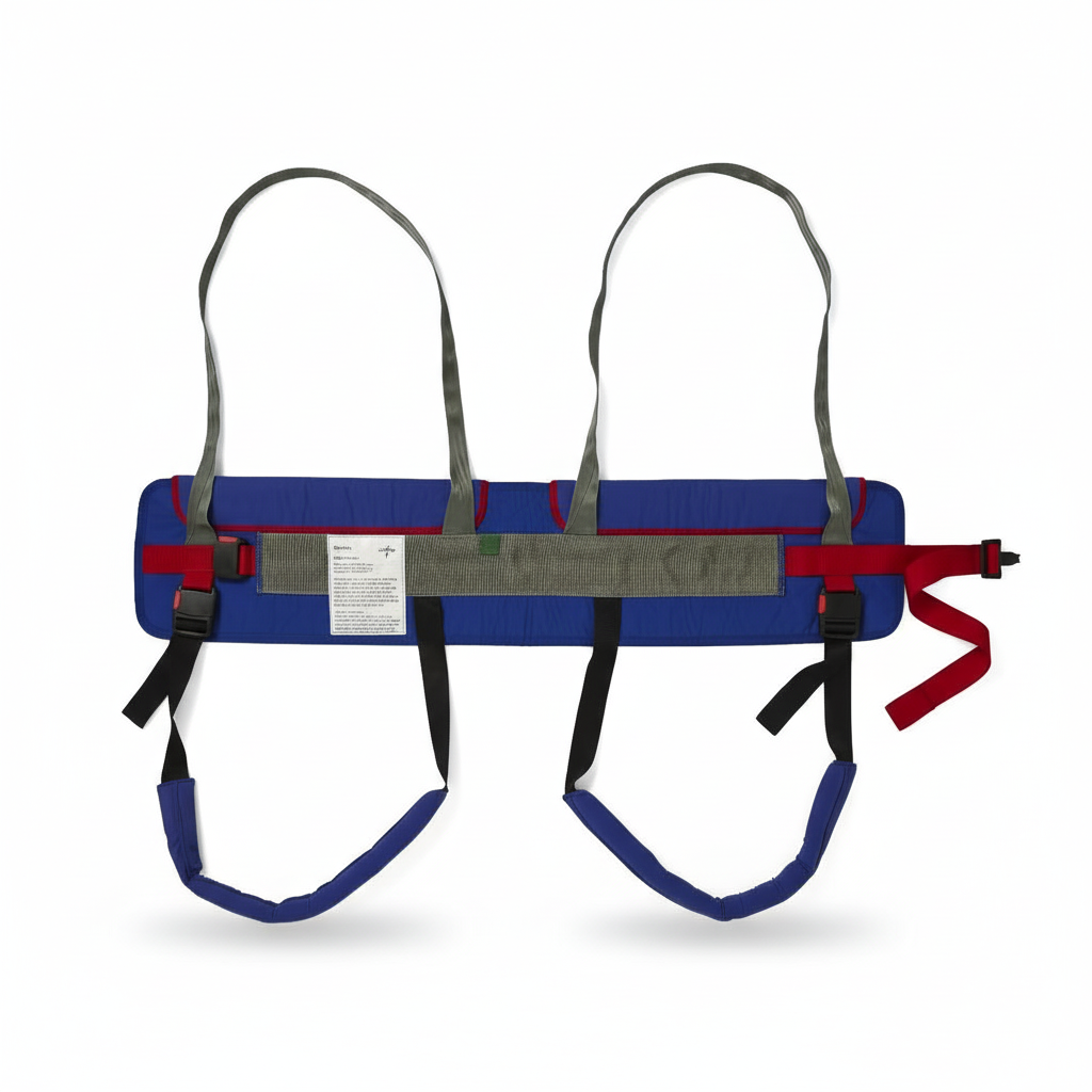 Front view of gait training sling