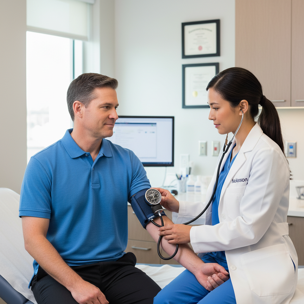 Gauge attached to sphygmomanometer