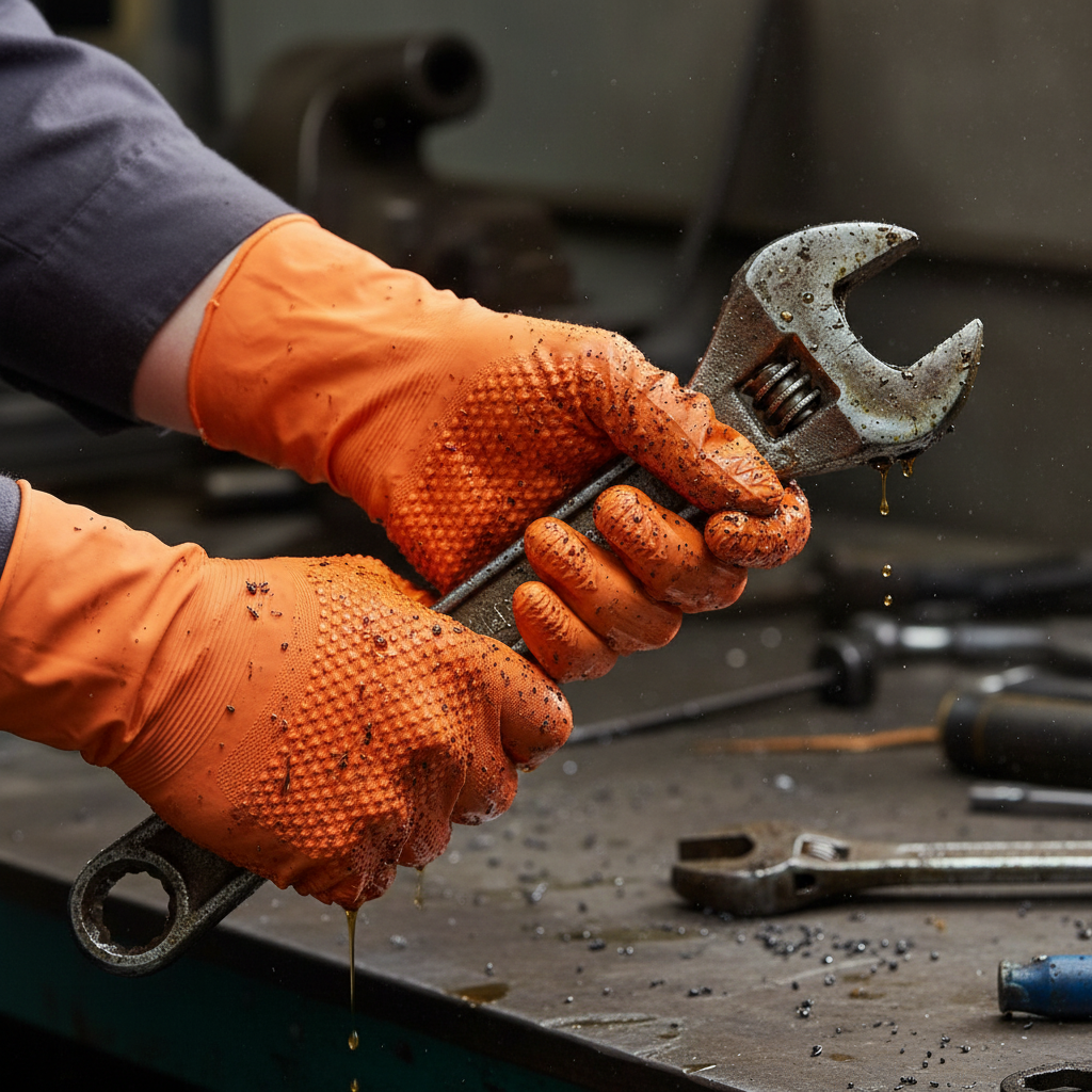 Gripping Oily Wrench
