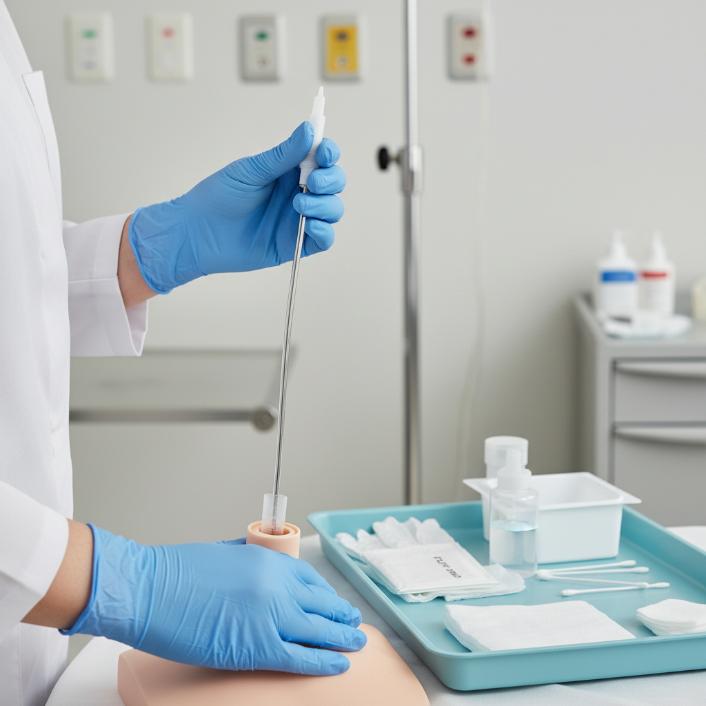 Healthcare professional using kit