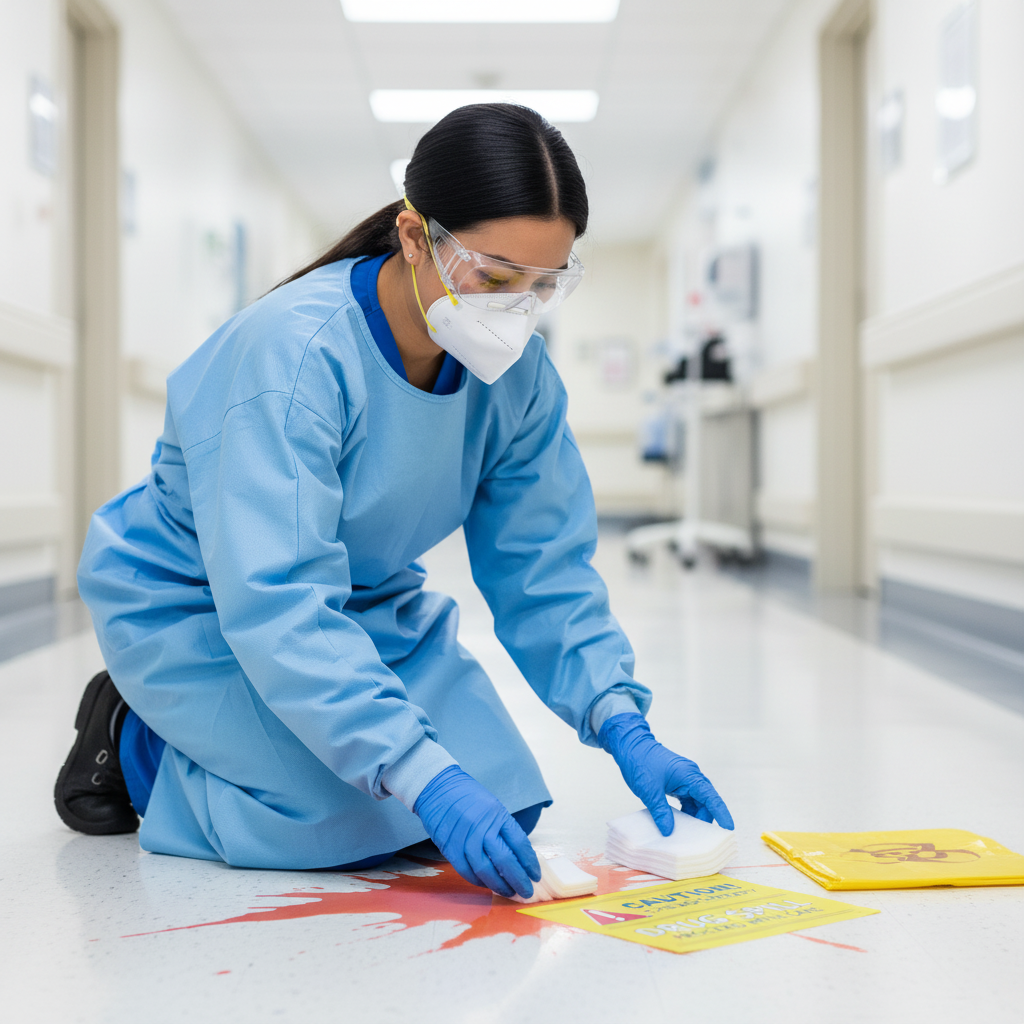Healthcare Worker Using PPE