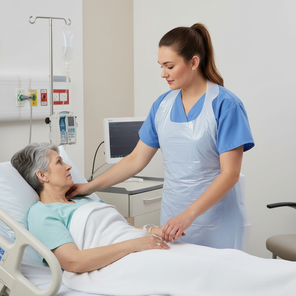 Healthcare Worker Wearing Apron