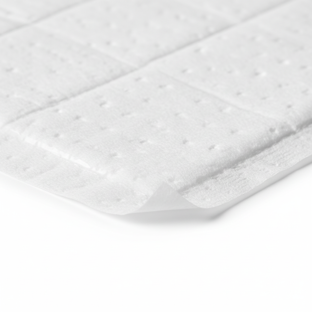 Heat-sealed gentle edges and material texture