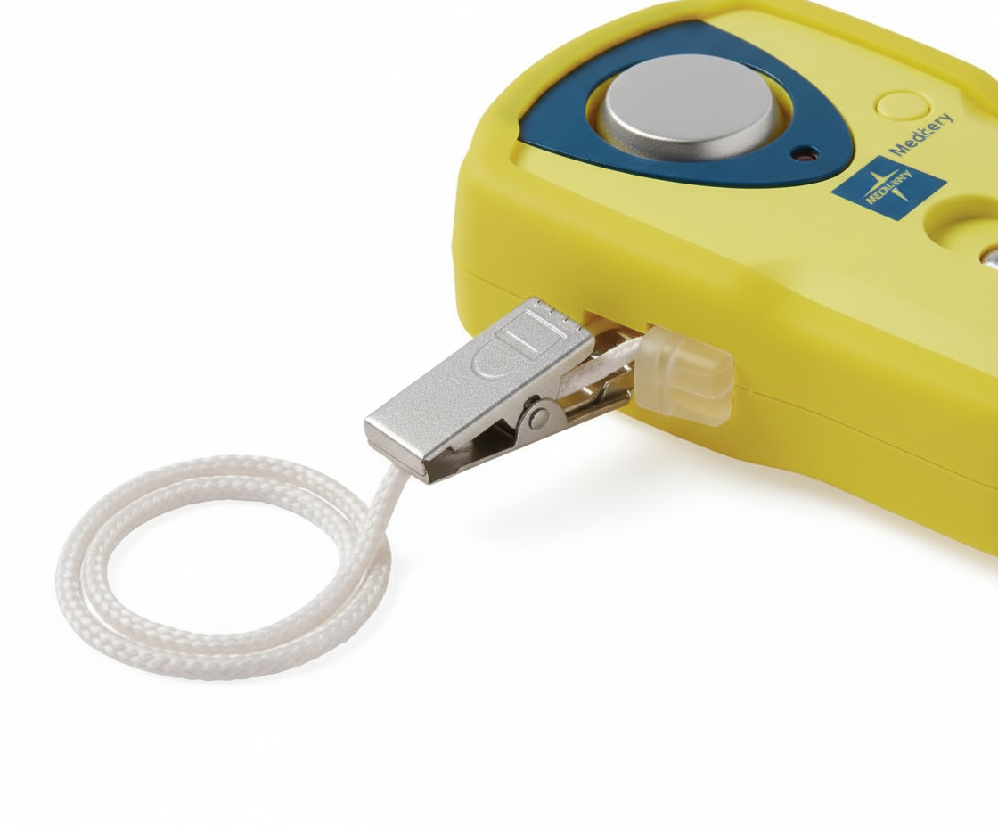 Close-up of clip attachment mechanism