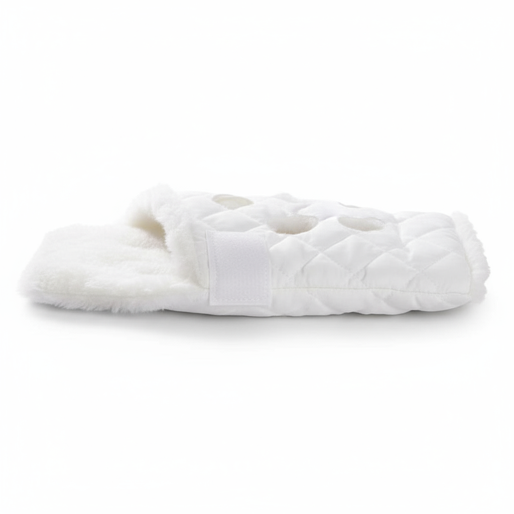 Side view showing closure system