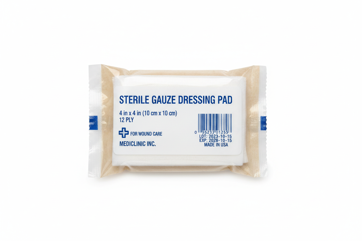 Medline Curad Oil Emulsion Gauze Dressing, Sterile, 3" x 8" - Non-Adherent Wound Care